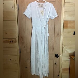 NWT white linen jumpsuit